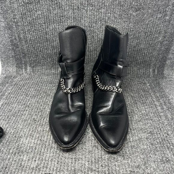 AMIRI Jodhpur Chain Boots Black Leather Ankle Buckle Mens Size 43 / US 10 (Read) - Picture 2 of 11
